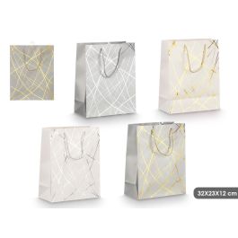 Bolsa Asa Rayas Oro Plata 32X26X12Cm Pincello (48 Unidades) Precio: 45.50000026. SKU: B1JNYMMHC9