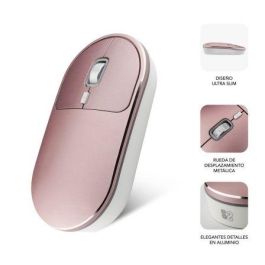 Ratón Inalámbrico por Bluetooth Subblim Excellent/ Hasta 1600 DPI/ Rosa