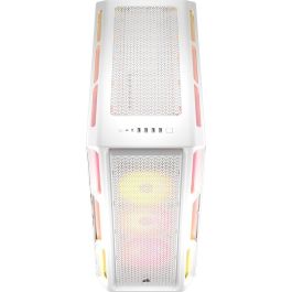Corsair iCUE 5000T LX RGB Caja Semitorre ATX Gaming Cristal Templado Blanco con 3 Ventiladores RGB Preinstalados