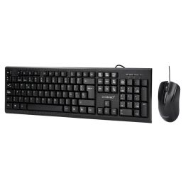 Set Teclado Y Raton Q-Connect Con Cable Color Negro