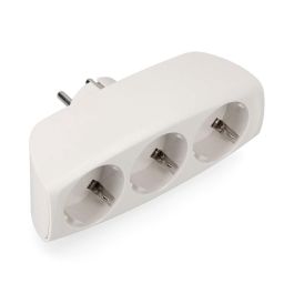 Edm Multiconector Triple Salida Tipo F 4,8mm, Máx 3680W, Blanco Precio: 4.49999968. SKU: S7916707