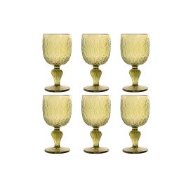 DKD Home Decor Copas de Cristal Tropical Verdes con Hojas 250ml Set de 6 (8 x 15.5 x 8 cm) Precio: 17.78999959. SKU: B19FZHT8T8
