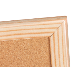 Q-connect Pizarra Corcho 40x30 cm Marco de Madera Natural