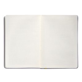 Cuaderno Con Gomilla Antartik Notes Tapa Dura A5 Hojas Cuadricula Morado Y Amarillo 100 Hojas 80 gr Fsc