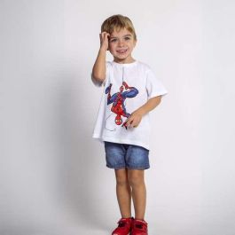 Camiseta corta single jersey spiderman talla 2 años