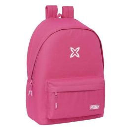 Safta Mochila Doble para Portátil 15,6"+USB Munich Básicos Fucsia 31x44x18 cm