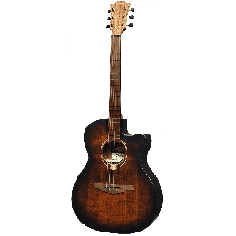 LAG Tramontane 70 A/E Guitarra Acústica Electroacústica Auditorium Cutaway Black & Brown Burst