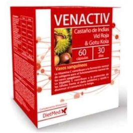 DIETMED Venactiv 60 Cápsulas - Ayuda Piernas Cansadas, Vasos Sanguíneos y Formación de Colágeno con Vitamina C Precio: 19.69. SKU: B1GDK85GL4