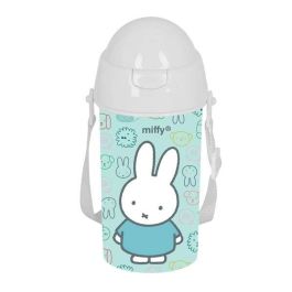 Botella 500 ml apertura autom. con pajita miffy "friends" 7,3x19,5x7,3 cm