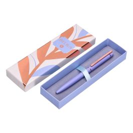 Boligrafo Belius Rose Aluminio Color Lavanda-Oro Rosa Tinta Azul Caja De Diseño