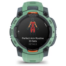 Garmin Instinct 3 Smartwatch AMOLED 1.2" (3,05 cm) 390x390 Píxeles 45mm con GPS y Pantalla Táctil Correa Silicona Verde