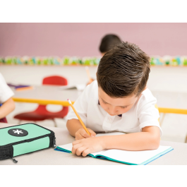 Antartik Plumier Escolar Doble Cremallera Color Menta 28 Piezas