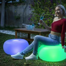 Pack Sillón Hinchable con LED Multicolor y Asiento Hinchable con LED Multicolor y Mando a Distancia InnovaGoods