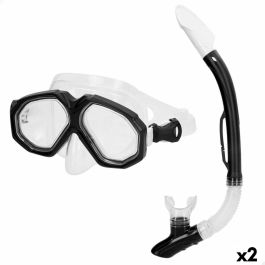 Gafas de Buceo con Tubo AquaSport Negro Adultos (2 Unidades) Precio: 36.68999994. SKU: B1GRJP5LAE