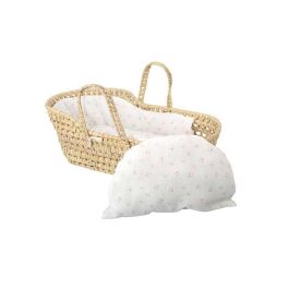 Muñecas Arias 6336 Canastilla de Mimbre con Asas para Muñecas, Protector, Colchón y Cojín +3 Años