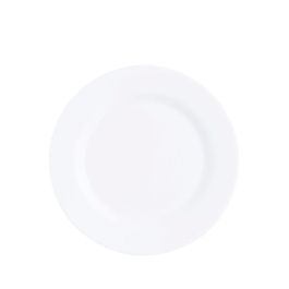 Arcoroc Set 6 Platos Llanos Intensity White de Vidrio Templado Blanco 25,5 cm Apto Lavavajillas y Microondas