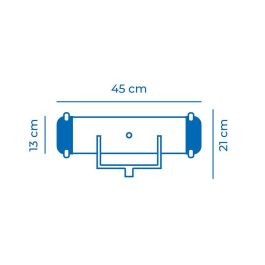 Edm Limpiafondos de aluminio 45 x 13 cm