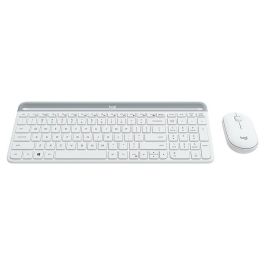 LOGITECH - Juego de teclado + mouse inalámbricos MK470 - AZERTY - Blanco