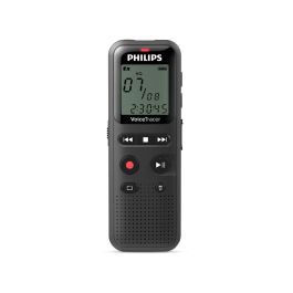 Philips DVT1160 Grabadora de Voz VoiceTracer 8kHz Negro con USB, Salida de Auriculares y compatible con Windows/macOS