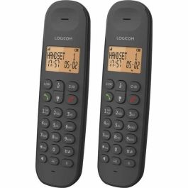 Logicom LOG1695682803788 DECT ILOA 255T DUO Teléfono Fijo Inalámbrico Negro con Contestador Automático