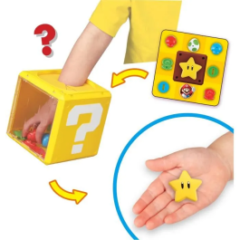 Epoch Super Mario Question Block Game 7556, Juego de Mesa con Bingo y Figuras