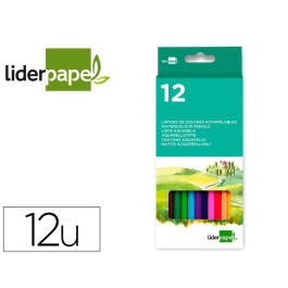 Liderpapel Lápices de Colores Acuarelables Caja de 12 Unidades Colores Surtidos Precio: 3.58999982. SKU: B1682GGX49