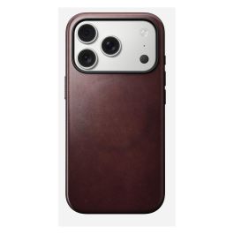 Nomad Modern Leather Case para Apple iPhone 17 Pro - Funda de Cuero Horween Chromexcel Color Burdeos, Compatible con MagSafe