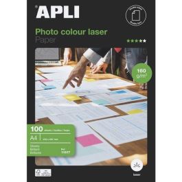 Apli Papel Fotográfico A4 210gr Láser Doble Cara Blanco Brillo Paquete 100 Hojas Precio: 21.99000034. SKU: S8400758