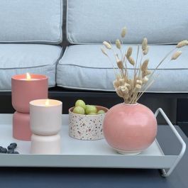 Brilliant BRI4004353435454 Lámpara de mesa exterior LOVERE, forma vela, 3 W, Plástico, Beige y marrón claro