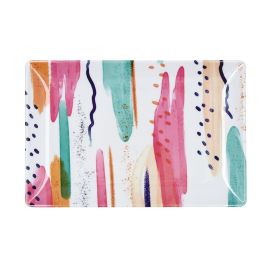 Quid Bandeja Rectangular Melamina Acuarela 30x20x2 cm Acabado Brillo Extra Fuerte (12 Unidades) Precio: 39.49999988. SKU: B15A2NV226