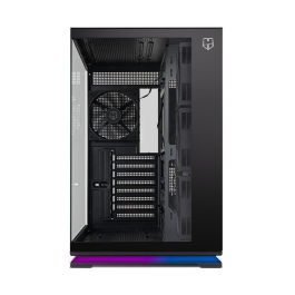 NOX HUMMER GALAXY ARGB - Semitorre ATX Gaming, Cristal Templado Frontal y Lateral, 4 Ventiladores PWM 120mm ARGB, Soporte GPU 420mm, USB Tipo-C, Negra