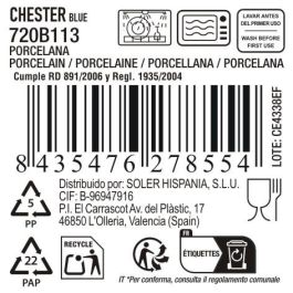 La Mediterranea Bol Snack Chester Blue 10 cm x 4 cm (24 Unidades)