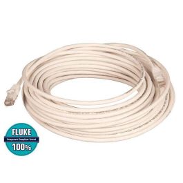 Lanview Cable de Red Cat6 U/UTP 15m Blanco LSZH, Botas Estrechas para Armarios de Red, Conexión a Switches y Dispositivos