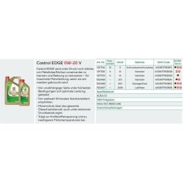Aceite de motor - CASTROL - EDGE 0W-20 V - 1L Aceite de motor - CASTROL - EDGE 0W-20 V - 1L