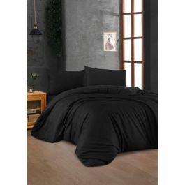 Juego de Cama ASI8684282554035 - 1 Funda Nórdica 220x240 cm + 2 Fundas de Almohada 60x60 cm - 100% Algodón Reforzado - Negro