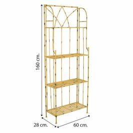 Estantería Alexandra House Living Amarillo Forja 28 x 160 x 60 cm