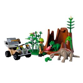 PLAYMOBIL 72069 Escondite de Dinosaurio Set de Juego con Investigador, Dinosaurios Bebé y Vegetación - Juguete para Niños +4 Años (Idioma: Español)