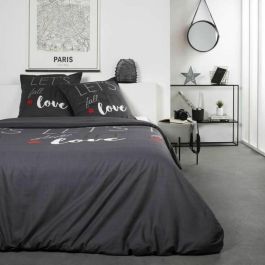 Today Love Juego de Cama 100% Algodón 57 hilos/cm² - Funda Nórdica 240x260 cm y 2 Fundas Almohada 65x65 cm - Estampado Gris Today Love Juego de Cama 100% Algodón 57 hilos/cm² - Funda Nórdica 240x260 cm y 2 Fundas Almohada 65x65 cm - Estampado Gris