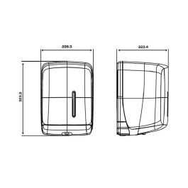 Jofel Dispensador Papel Mecha Timeless ABS Reciclado Negro 22,8 x 22,3 x 32,3 cm