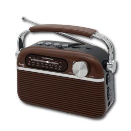SAMI - Radio AM/FM/OC con alimentación AC/DC, Bluetooth, USB, entrada AUX y micrófono, caja de madera Precio: 26.0876. SKU: B16X3R8NN4