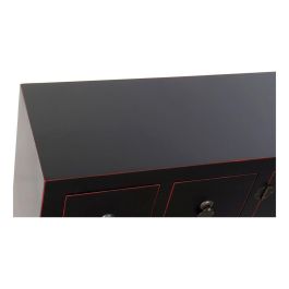 Mueble de TV DKD Home Decor Negro Multicolor Madera Abeto Madera MDF 130 x 24 x 51 cm Mueble de TV DKD Home Decor Negro Multicolor Madera Abeto Madera MDF 130 x 24 x 51 cm