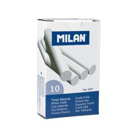 Blister con 1 caja de 10 tizas blancas + 1 caja de 10 tizas de colores milan