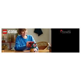 LEGO 10370 Icons Flor de Pascua, Juego Construcción 608 Piezas, 18+ Años