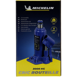 Michelin Gato Hidráulico Botella 3T - Capacidad 3 Toneladas, Altura de Elevación 195 mm a 385 mm