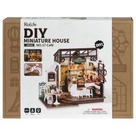 ROBOTIME DIY No.17 Maqueta Cafetería Mystic Archives con 183 Piezas - Modelo de Ensamblaje detallado 27.6x6.6x21cm