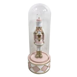 DKD Home Decor Figura de Navidad Cascanueces Tradicional de Resina y Cristal 10x26x10 cm (Set de 2)