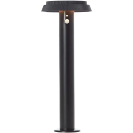 Brilliant BRI4004353437830 Terminal de exterior LED y solar con detector de movimiento, metal y plástico, 4 W, Negro
