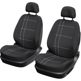 Juego de 2 fundas para asientos delanteros de coche - XLCOVER - Compatibles con airbags - Negras - Fundas para asientos y reposacabezas Precio: 32.69000009. SKU: B19SEGBH77