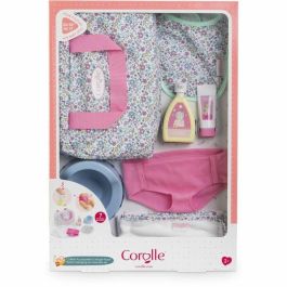 Corolle COR4062013141817 Set de Accesorios de Juego para Cambio de Pañal Floral para Bebé, 7 Piezas, +2 Años