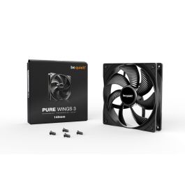 be quiet! Pure Wings 3 140mm Ventilador para Carcasa de Ordenador Negro - 1200 RPM, 21.9 dB, 97.5 m³/h Flujo